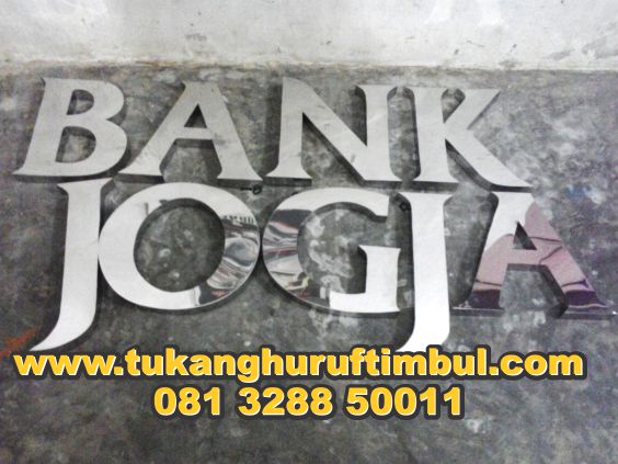 letter timbul stainless tegal